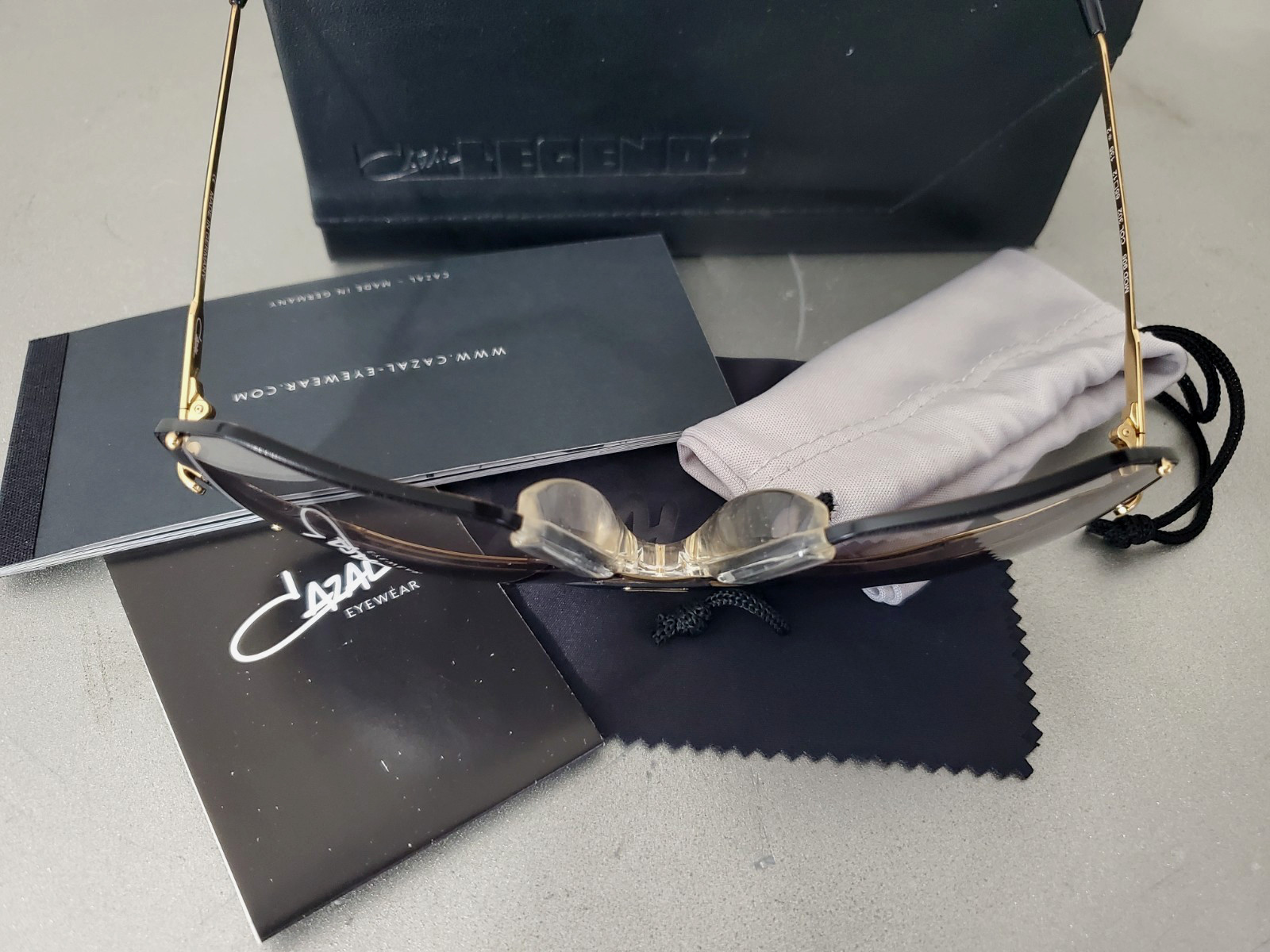 Cazal LENGEND 905 COL. 302 MENS SQUARE GOLD/BLACK Sunglasses (MADE IN GERMANY)