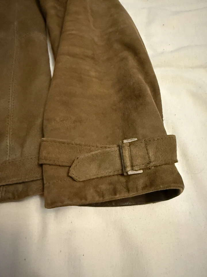 Replay Genuine Suede Leather Jacket Brown, with zippers. Size L. Good Conditions - Image 4 of 4