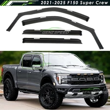 For 2021-2025 F150 Super Crew In-Channel Rain Guards Window Visors Vent Shade
