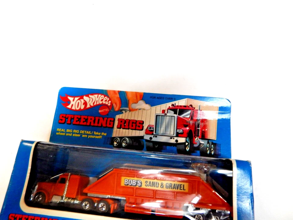1980 风火轮转向装置 Bob's Sand & Gravel Peterbilt 半卡车未开封 — 第 3/4 张图片