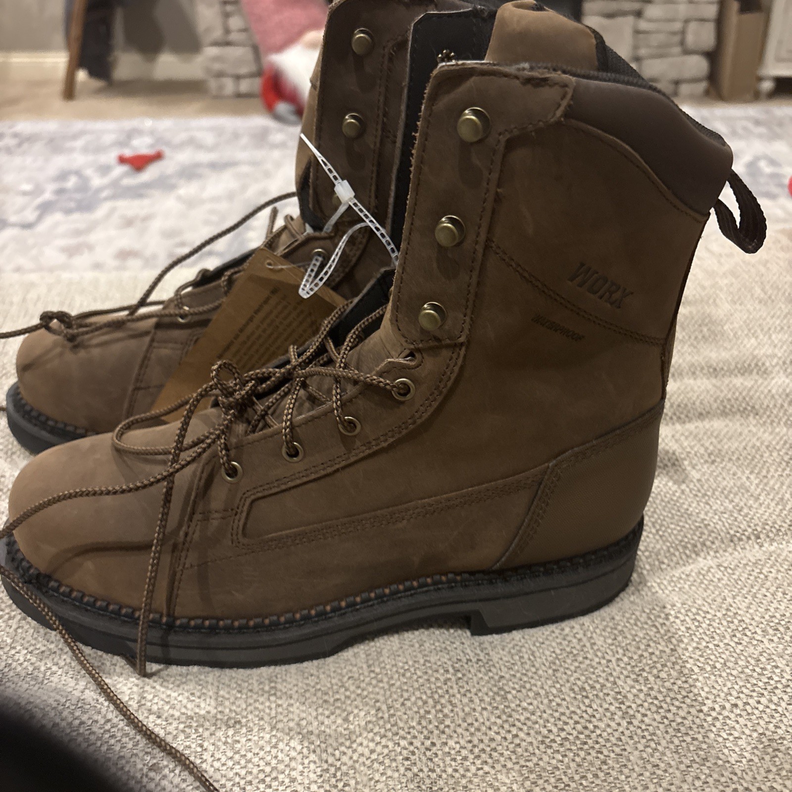 New Red Wing Worx Men's Waterproof Insulated Steel Toe Shoes 8 Inch Boots 11 men