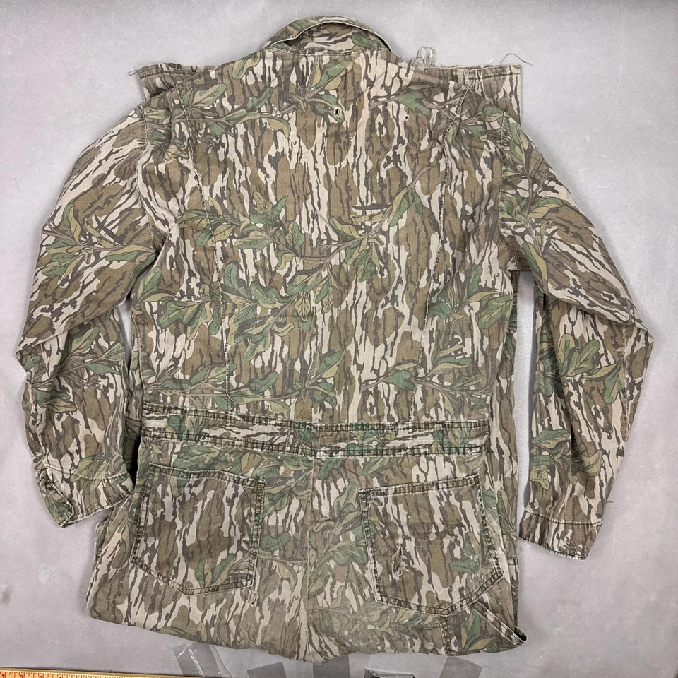 Vintage Mossy Oak Coveralls Mens Medium Original Camo Made USA Talon Green Leaf - Image 4 of 4