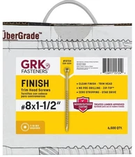UberGrade Fin/Trim GRK Fasteners Composite Trim Head Screws #8 x 2-1/2" 6500 Qty