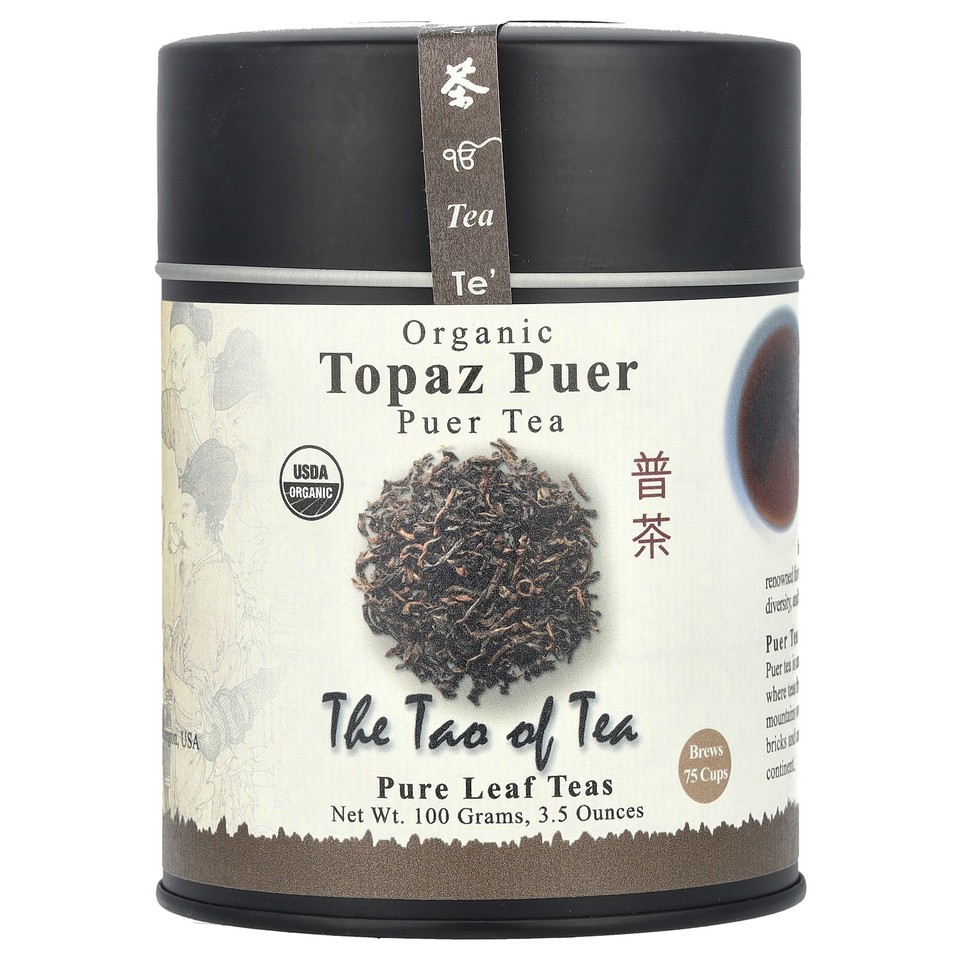 The Tao of Tea 100 Organic Puer Tea Topaz Puer 3 5 oz 100 g Organic