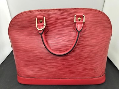 Original Louis Vuitton Epi Alma PM M52147 Rot Handtasche Gebraucht