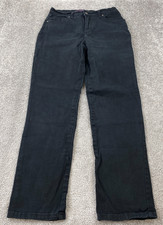 Gloria Vanderbilt Amanda Straight Jeans Women's 6 Black High Rise Stretch