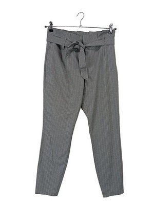 VERO MODA Paperbag-Hose Damen Hose Gr. DE 38 hellgrau-weiß Business-Look