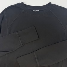 Sweaty Betty Womens Black Crewneck Raglan Pullover Sweatshirt Size Large