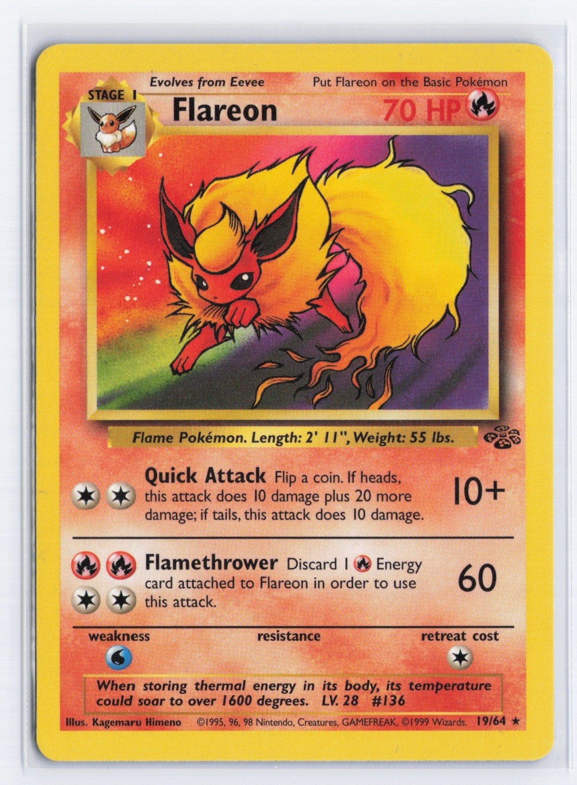 Flareon (19) 19/64 Jungle Rare NM