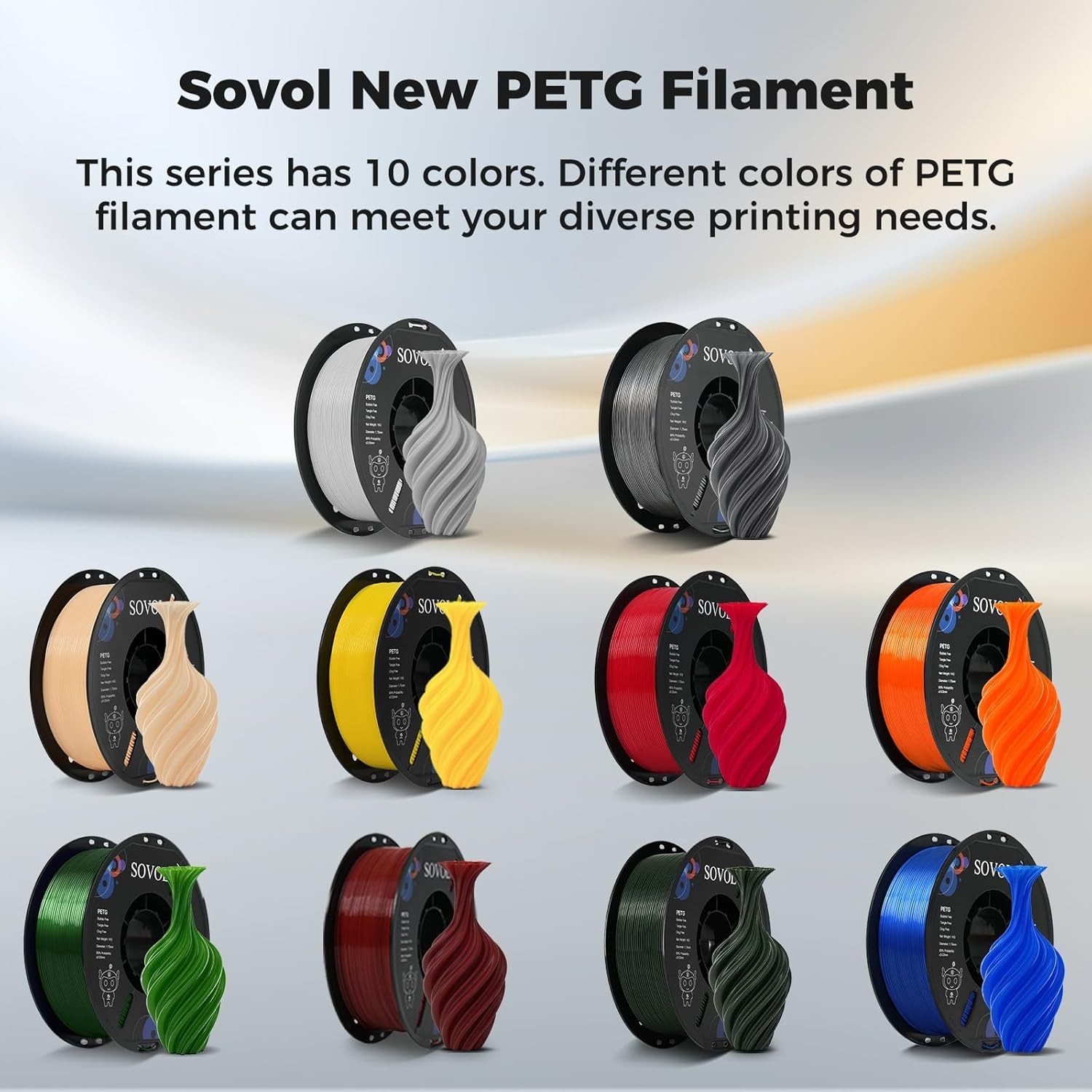 PETG Filament 1,75mm 1kg grün for 3D-Druck hohe Präzision reißfest - Bild 3