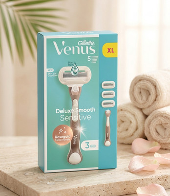 Gillette Venus Deluxe Smooth Sensitive Rosegold Rasierer + 3 Klingen. Clearence