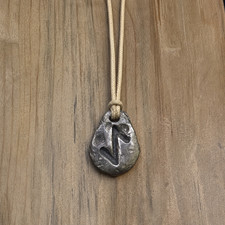 Eihwaz Rune Pendant ᛇ [AGED FINISH] ᛇ Pew...
