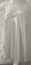 Victoria Secret Slip Dress Womens White Shiny Satin Vintage Gold Label Bridal M