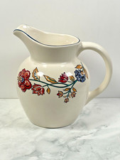 Vintage The Boots Company Camargue Jug 15.5cm Cream Ceramic & Floral Design 1980