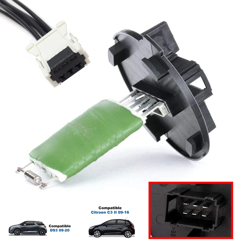 Resistance de Chauffage Ventilation Compatible pour Citroën C3 II DS3 - 6441CT - Photo 3/4