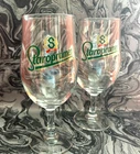 2 Staropramen  Pint Chalice Glasses