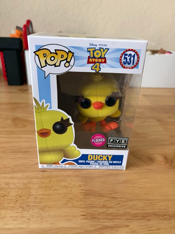Funko Pop! Vinyl: Pixar - Ducky (Flocked) - FYE (Exclusive) #531
