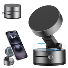 360  Vacuum Magnetic Phone Holder -Suction Cup Car Mount with Foldable Stand USA