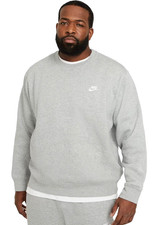 NIKE SPORTSWEAR Classic Club Fleece Crewneck Pullover Sweatshirt L