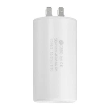 CBB60 Run Capacitor 50uF 450V AC Double Insert 94x49mm White for Pump Motor