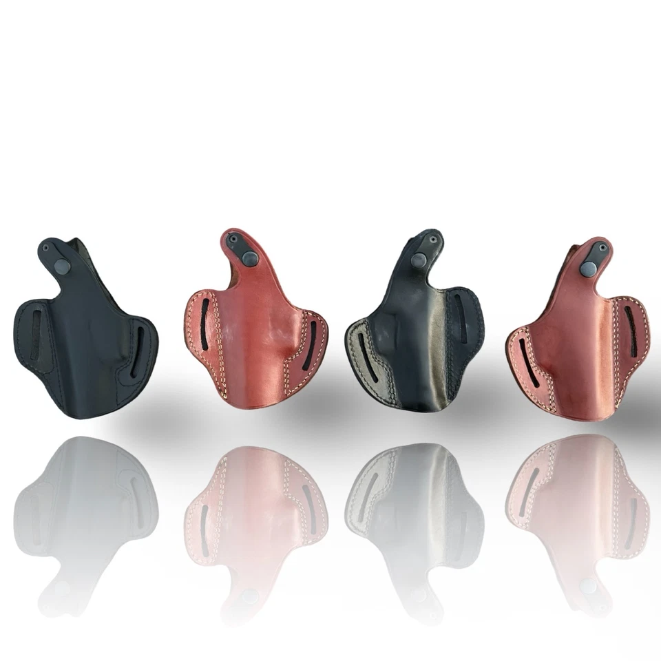 Leather Pancake Holster for Beretta F81/84/84BB OWB Black/Brown Right Left Hand - Image 2 of 2