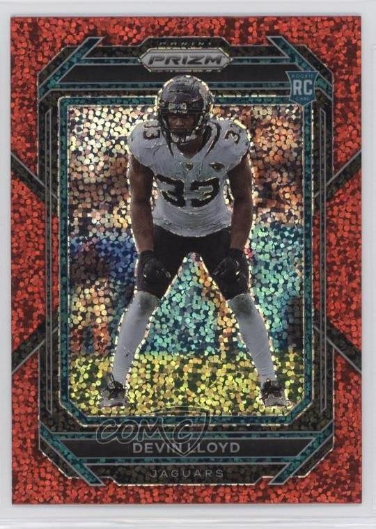 2022 Panini Prizm Rookies Red Sparkle Prizm Devin Lloyd #376 f1i
