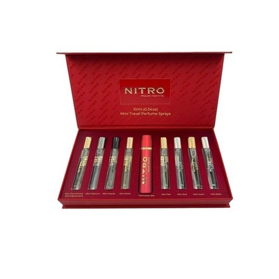 NITRO DUMONT PARIS POUR HOMME 9 * 0.34 EAU DE PARFUM SPRAY SET: NITRO + NITRO...