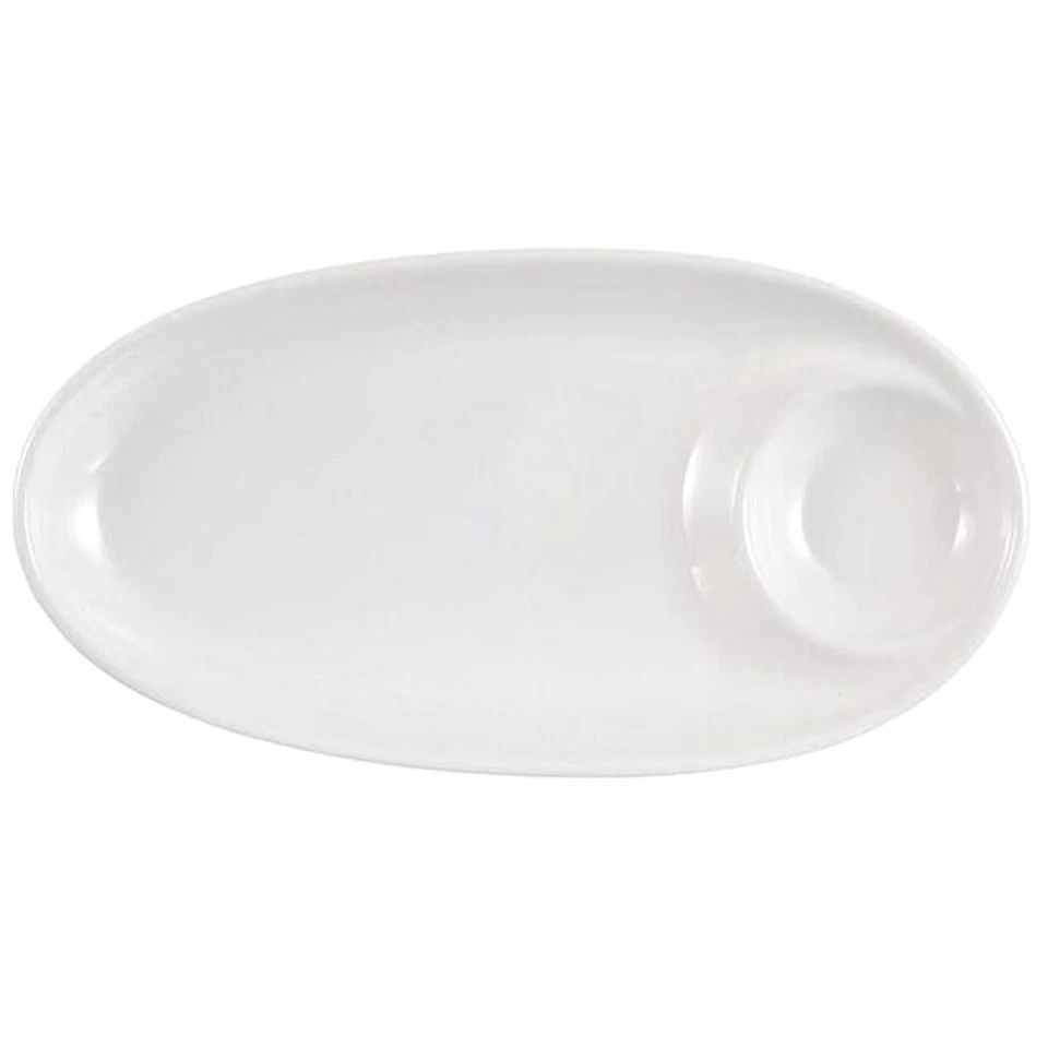  Food Sushi Serving Plate Porcelain Small Oval Plates for Appetizer Rectangular