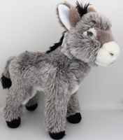 Esel Kuscheltier Stofftier PlüSch Sitzend Grau Tierfreund Kuschelesel H 29 Cm