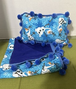 Frozen Olaf 18" Doll Blanket Bedspread Quilt Fits American Girl Pillow Our Gen
