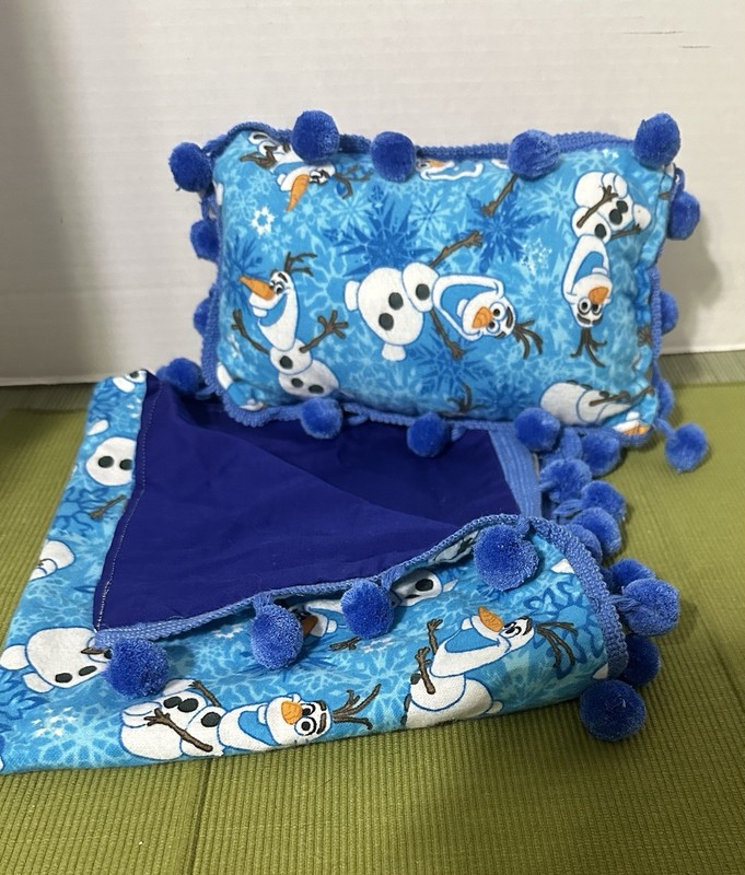 Frozen Olaf 18" Doll Blanket Bedspread Quilt Fits American Girl Pillow Our Gen