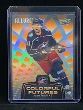 2024-25 UD Allure #CF-7 Adam Fantilli Colorful Futures Orange Coumbus