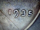 1935 Us 1 Cent Coin Error