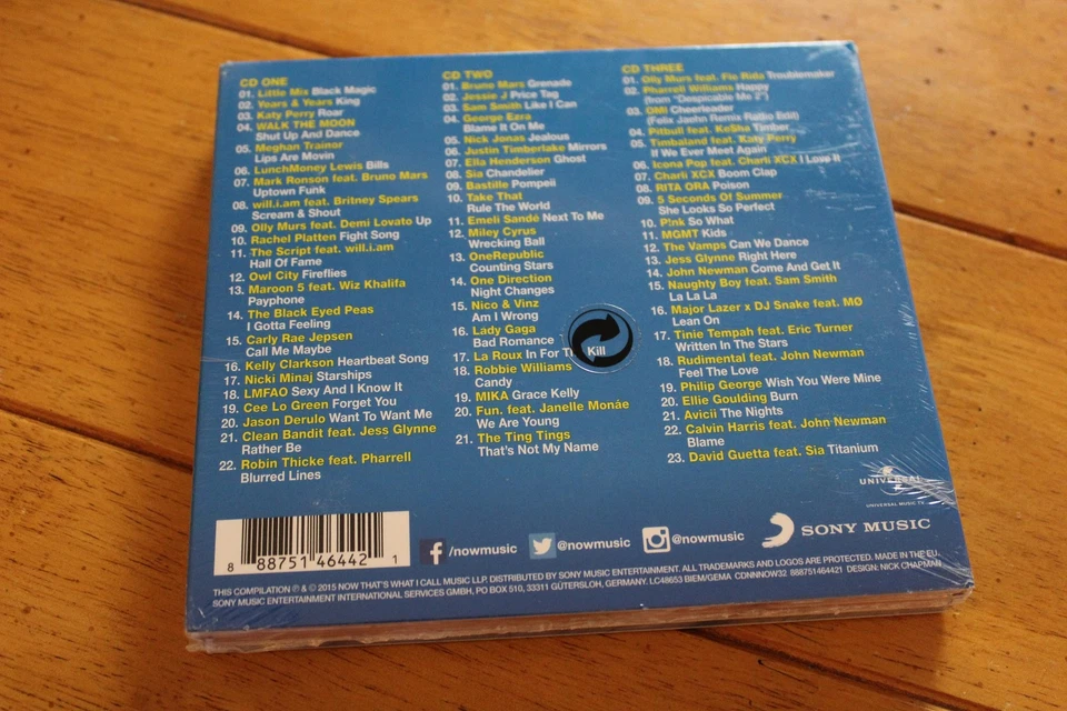 Now That's What I Call Pop 3CD Brand New Sealed Sony Music Compilation Hits - Image 2 of 2