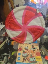 Bark Box Fetch It Throw Dog Toy 10in Dia. Crinkle, T-shirt Rope, No Stuffing 