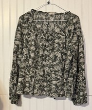 Women  s Long Sleeve Floral Top Sz Large