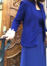  MOTHER OF THE BRIDE or GROOM / SIZE 10-ALEX EVENINGS, ROYAL BLUE