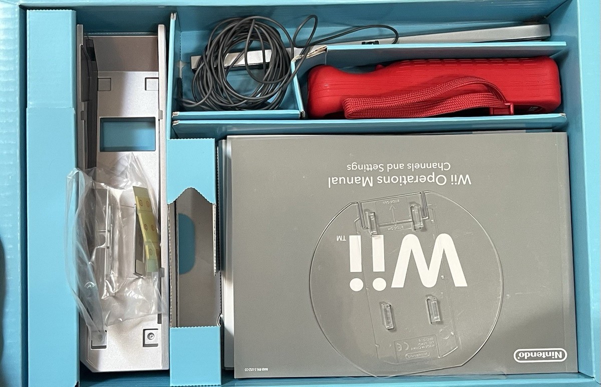 Nintendo Wii Red Console 25th Anniversary In Box With Super Mario