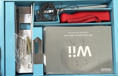 Nintendo Wii Red Console 25th Anniversary In Box With Super Mario