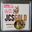 2026 $5 1/10oz Gold American Eagle