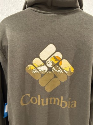 Columbia Sportswear Company Men Hoodie Pullover Long Sleeve Cotton Blend Outdoor