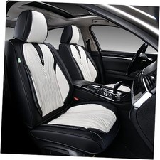 Leather Seat Covers, Universal Seat Covers, Waterproof Car Front Black&White