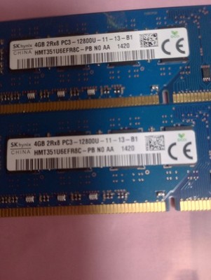 SK HYNIX 8GB (2x4GB) 2Rx8 PC3-12800U DDR3 DESKTOP Memory RAM