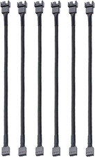 6Pcs 4 Pin 26Cm PWM Fan Extension Power Cable Connector Case Male to Female for