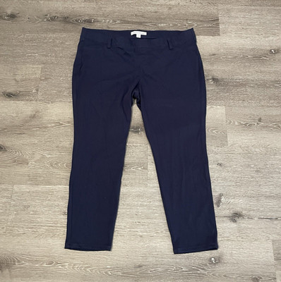 Amazon Essentials Women s Navy Solid Casual Pants 2XL Regular, Slash Pockets