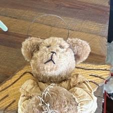 Brown Plush Bear Black Eyes with Dress Angel ...