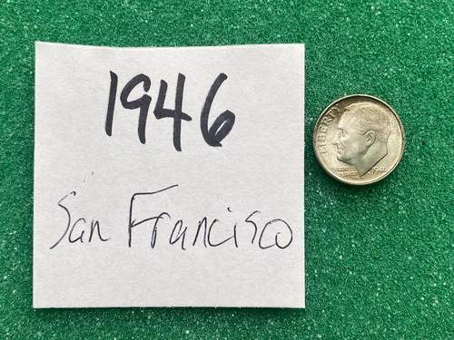 1946 S Roosevelt Dime Gem Bu Uncirculated 90% Silver