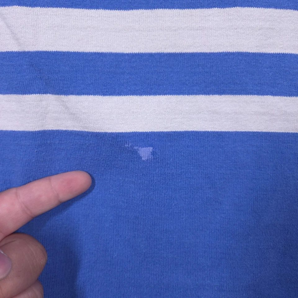Camisa polo vintage de rugby Lands End para mujer mediana colorida a rayas hecha en EE. UU. Foto 3 de 4