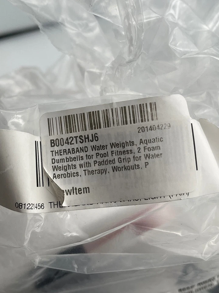 Par de pesas de agua TheraBand de espuma acuáticas piscina fitness blanco rojo Foto 2 de 4