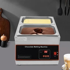 Commercial Chocolate Fountain Professional 2 Pots Melting Machine 12kg/26.46lbs